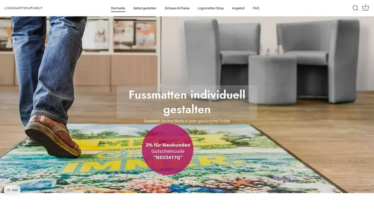 Startseite des Shops logo-matten.com
